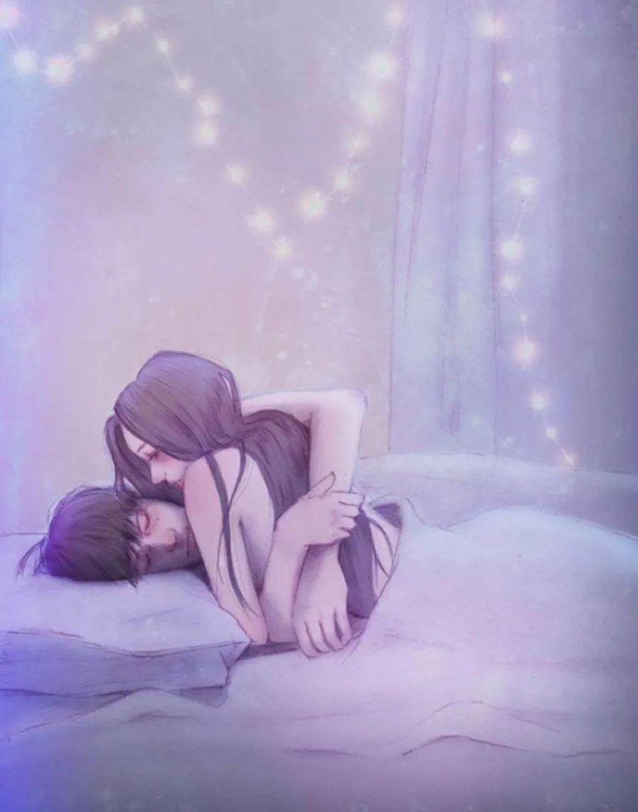 她画下热恋情侣的甜蜜日常看得人脸红心跳