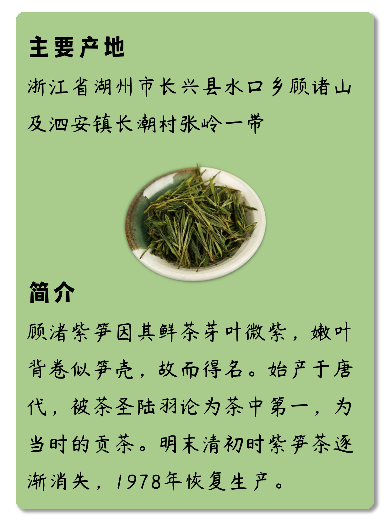 顾渚紫笋茶,每天认识一款茶系列(1)