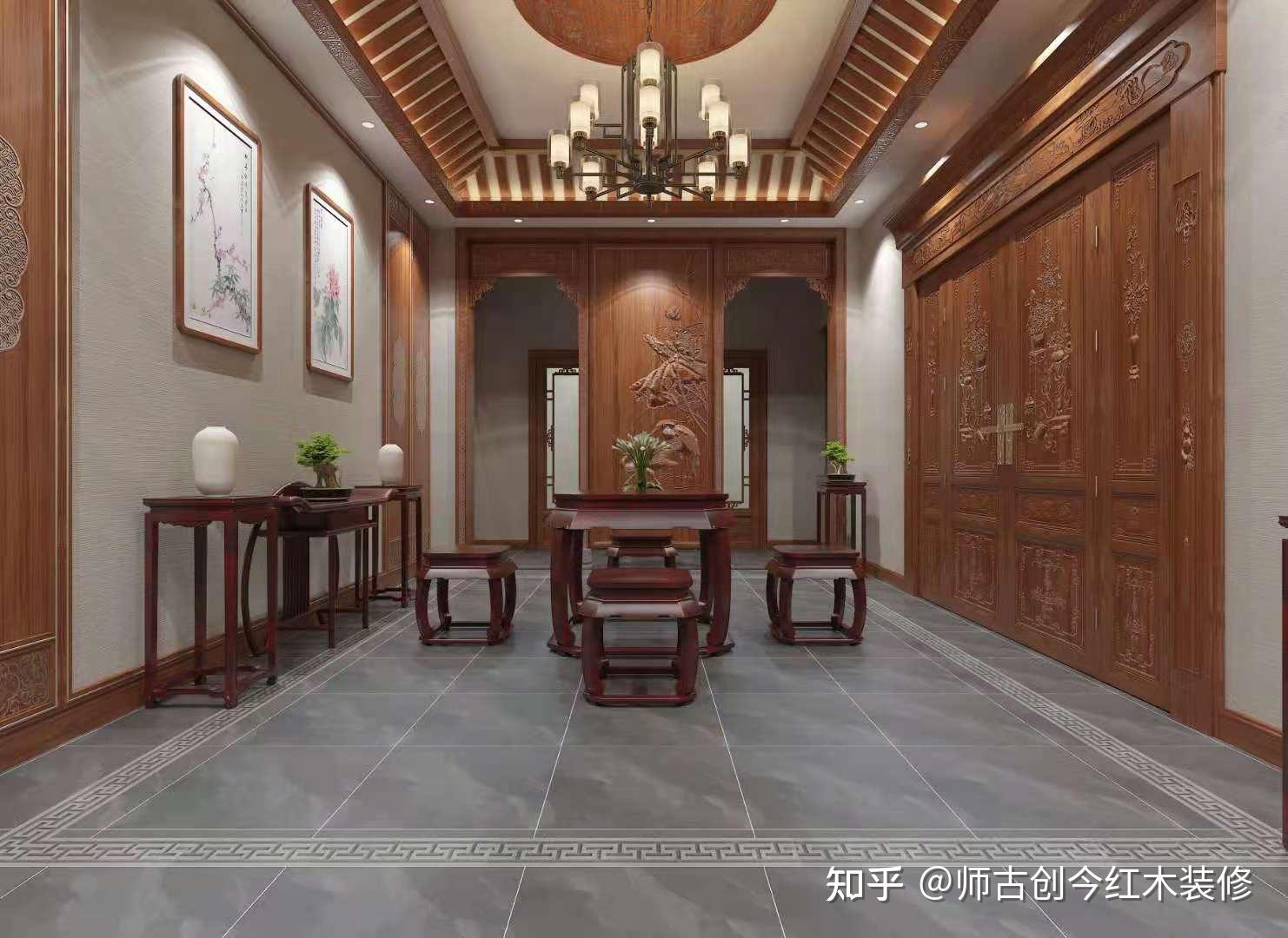红木装修,给人平静和安心的感觉 - 知乎