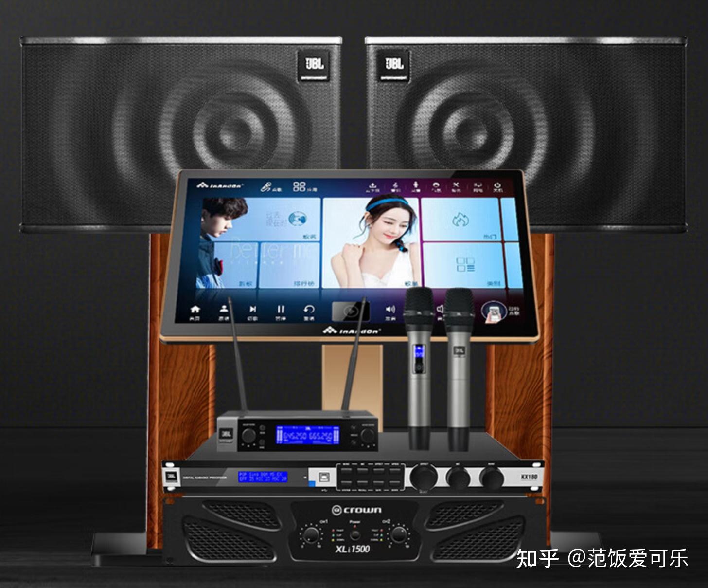 需要有负责播放/点歌/评分的系统,并输出伴奏和画面,话筒不管是无线