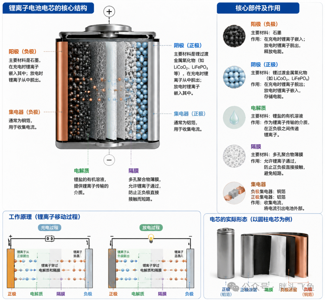 学透锂电池:结构 · 四大材料 · 充放电过程 - 知乎