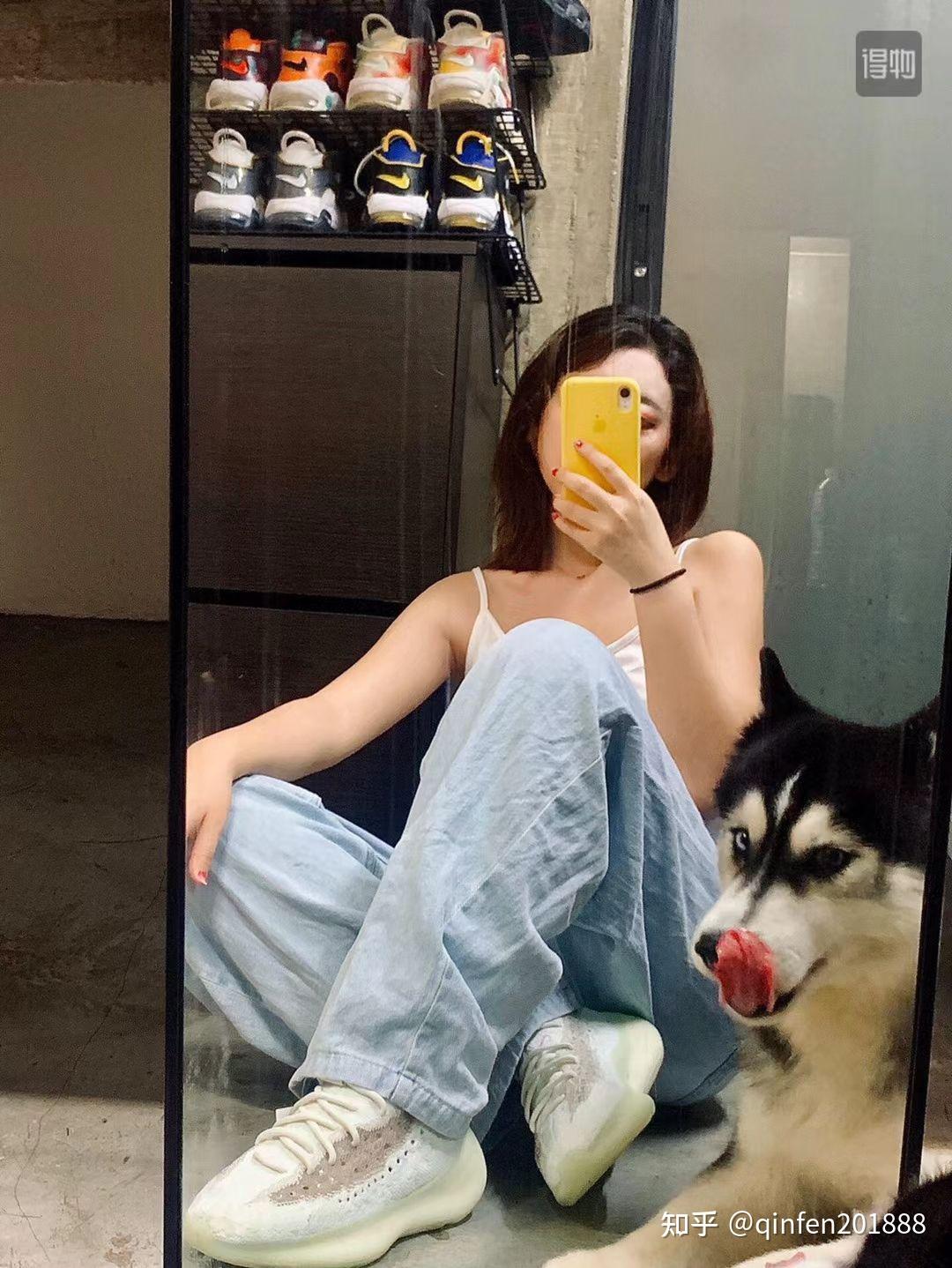 精选潮流上脚图h12yeezy380calciteglow白夜光配色