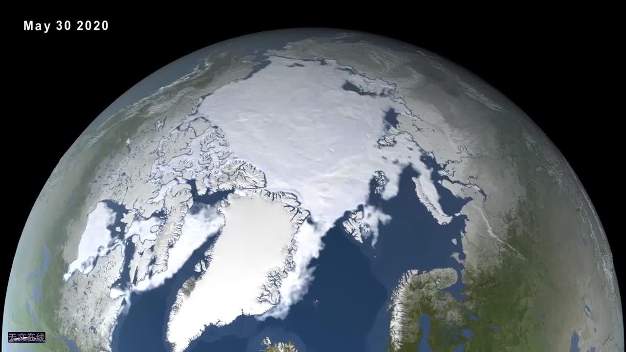 北极卫星地图图片