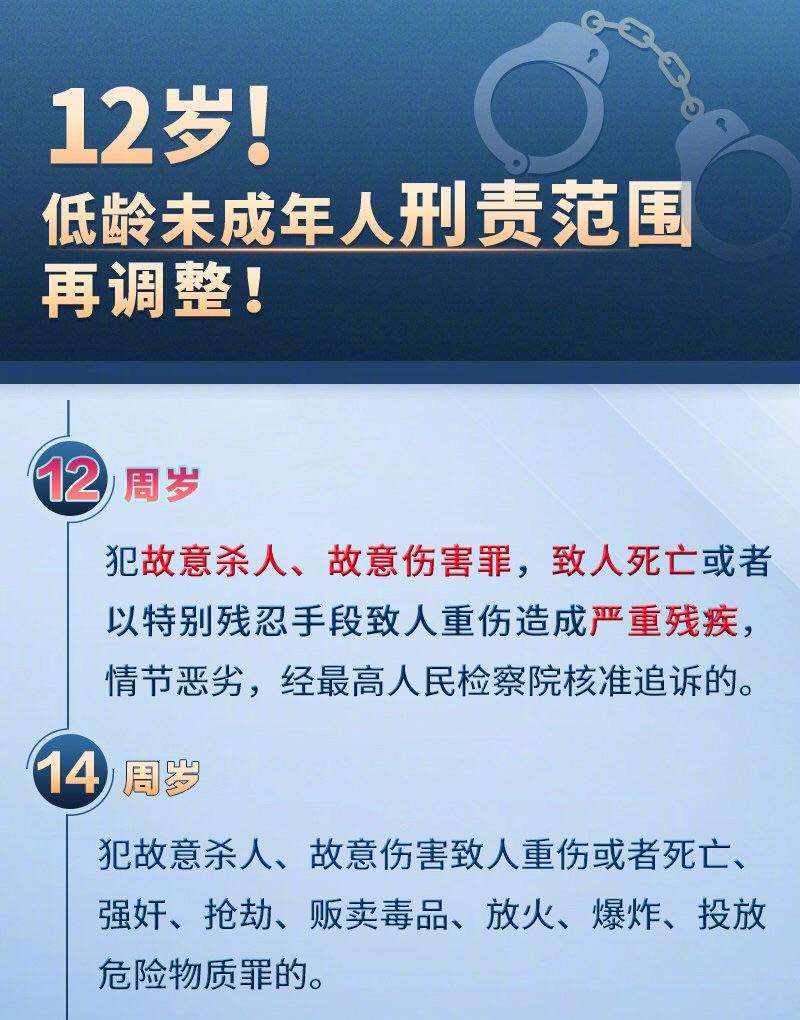 12 周岁以上低龄未成年人实施犯罪应当负刑事责任?