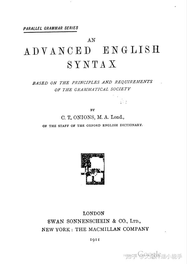 An Advanced English Syntax Based On The Principles And Requirements Of ...