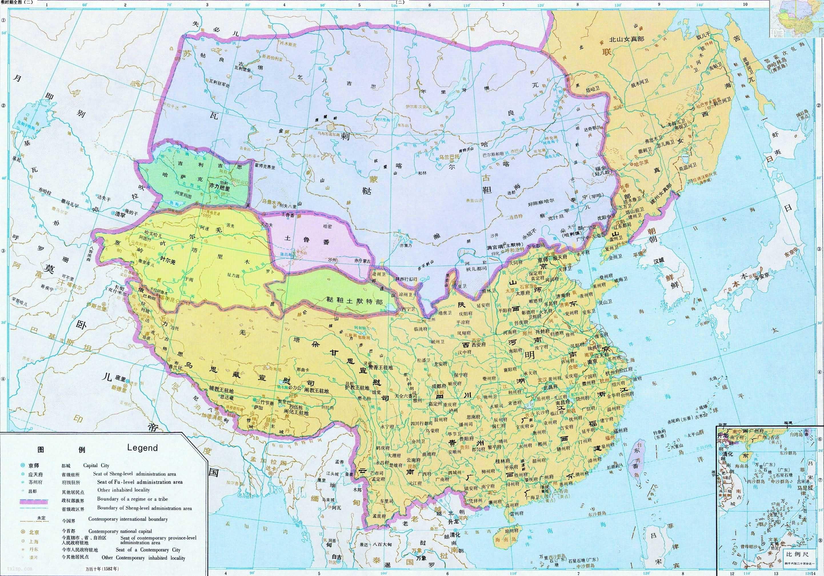 明朝疆域和两京十三布政使司高清历史地图全集 - 知乎