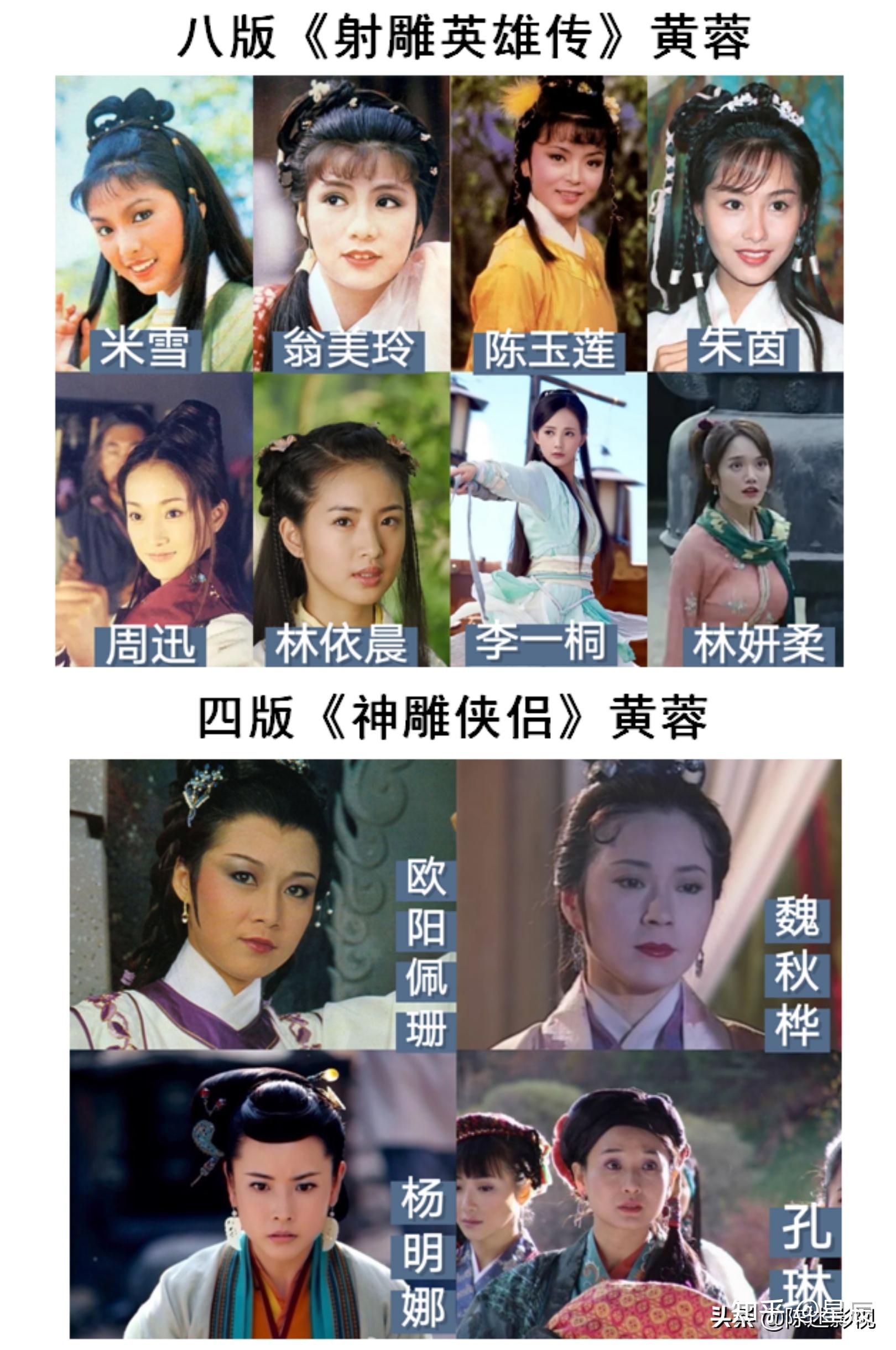《射雕英雄传》里的6个“黄蓉”：朱茵最美，而她演小龙女更好？-搜狐大视野-搜狐新闻