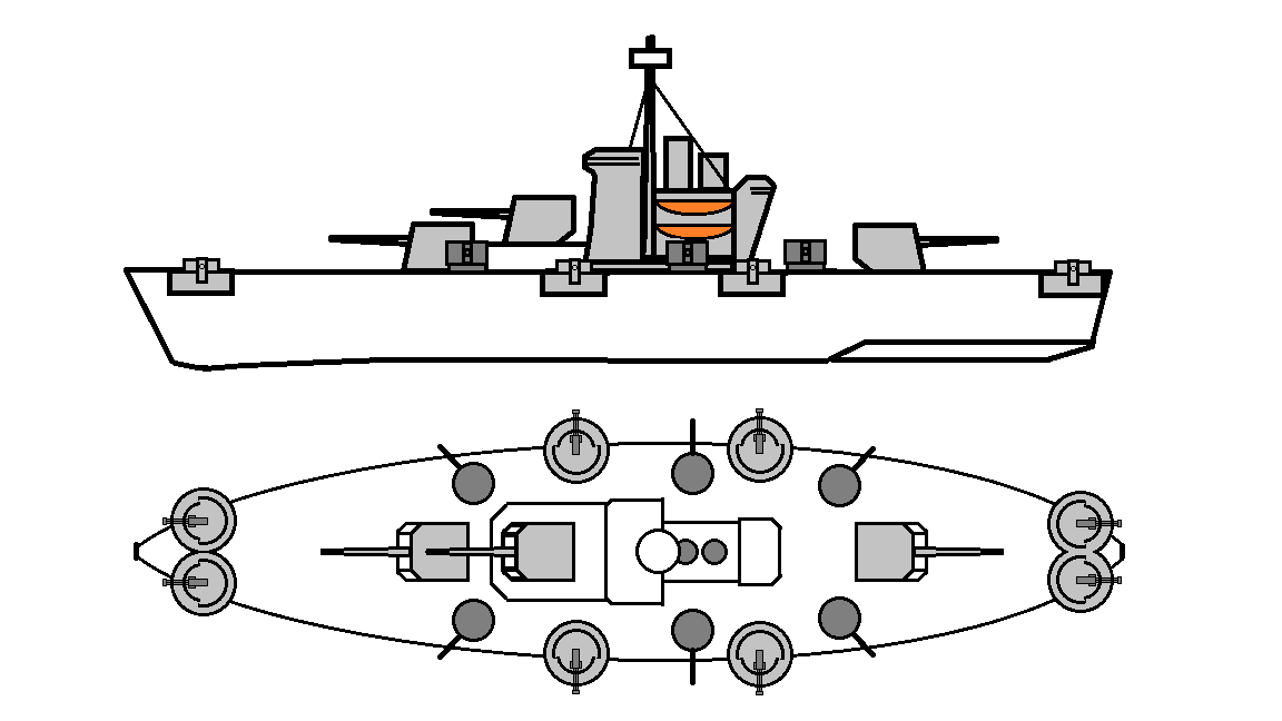 伏波军初代铁甲舰-手残线稿