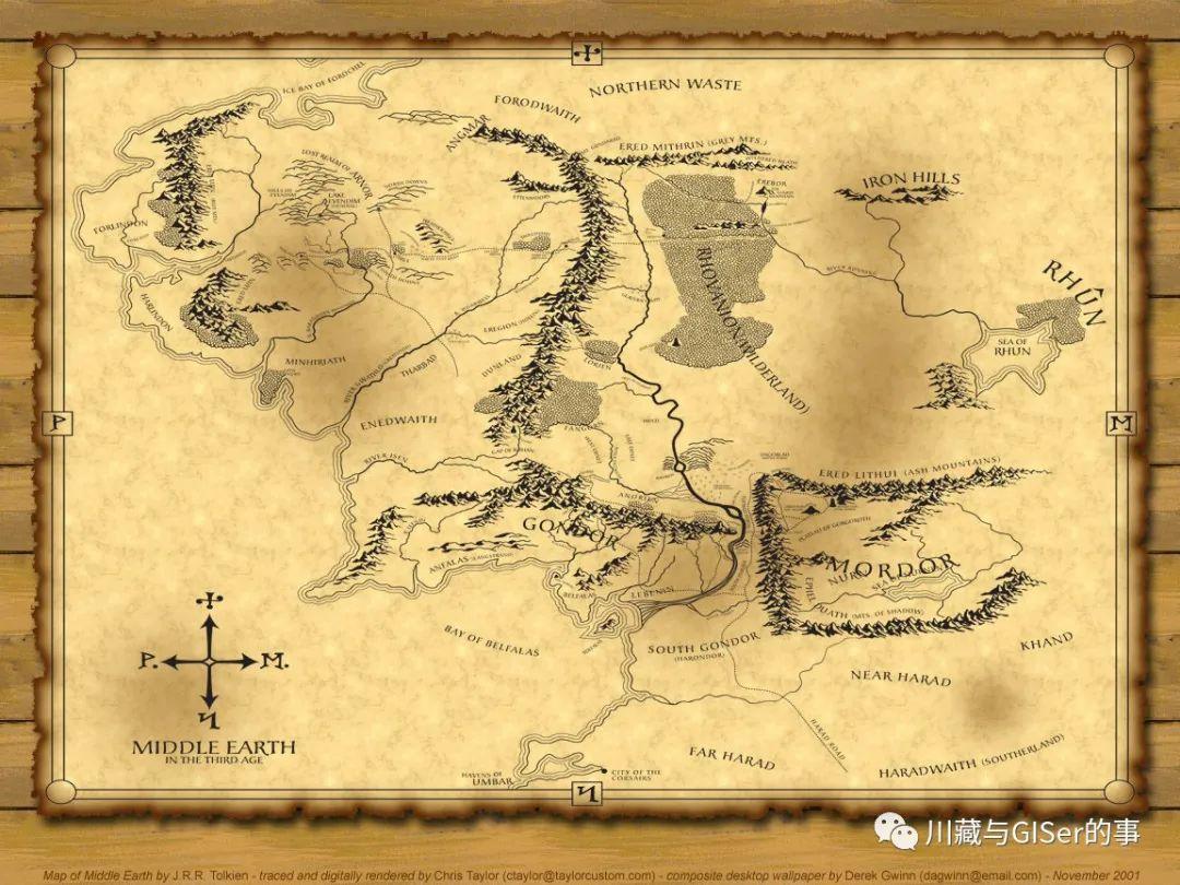 中土世界地图高清大图,《魔戒》地图 - 伤感说说吧
