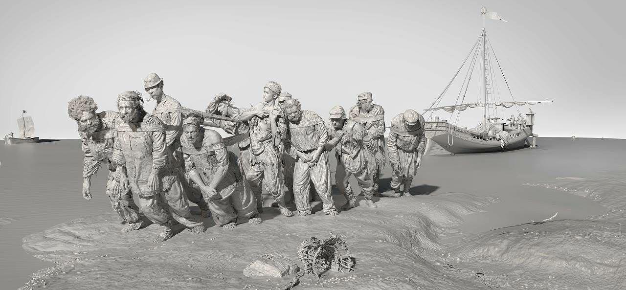 满足粉丝要求,来与大家关于纤夫的作品,看到这些画面,脑海莫名浮现出