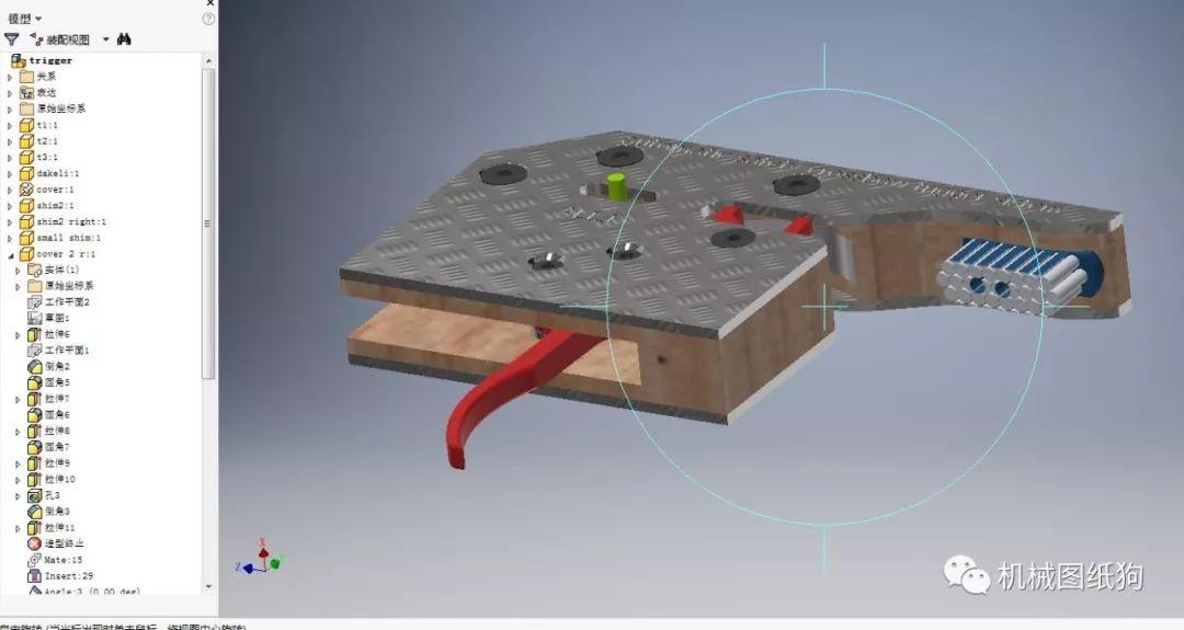 【工程机械】crossbow触发器3d数模图纸 inventor设计 附stp