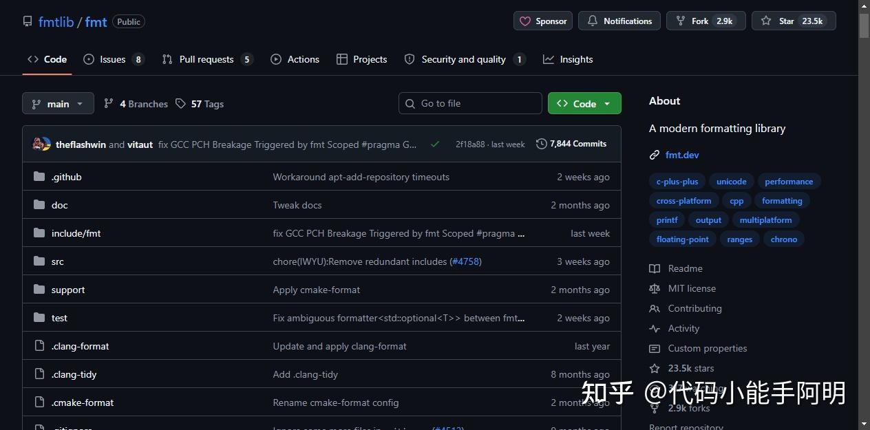 23.5K Star的C++格式化库fmt，比printf快50%，MongoDB和PyTorch都在用 - 知乎