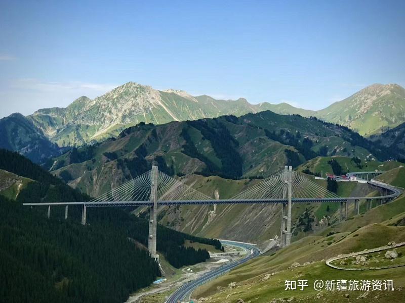 果子沟大桥全景拍摄地金顶观景台