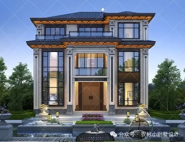 带电梯+复试客厅+三层新中式别墅，18套三层新中式带电梯自建房 - 知乎