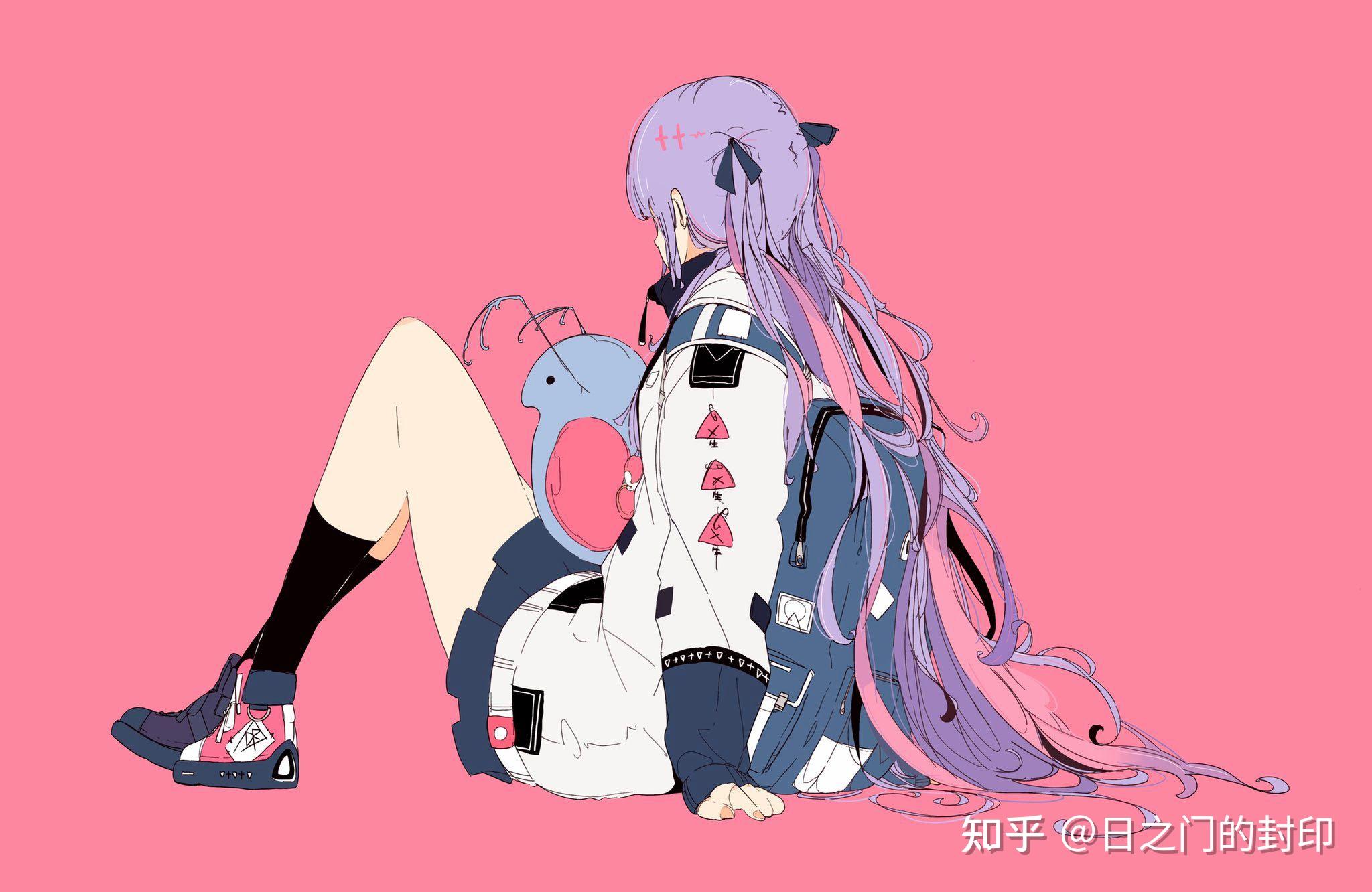 独特的造型手段与低饱和度上色,日系平涂少女太美了!