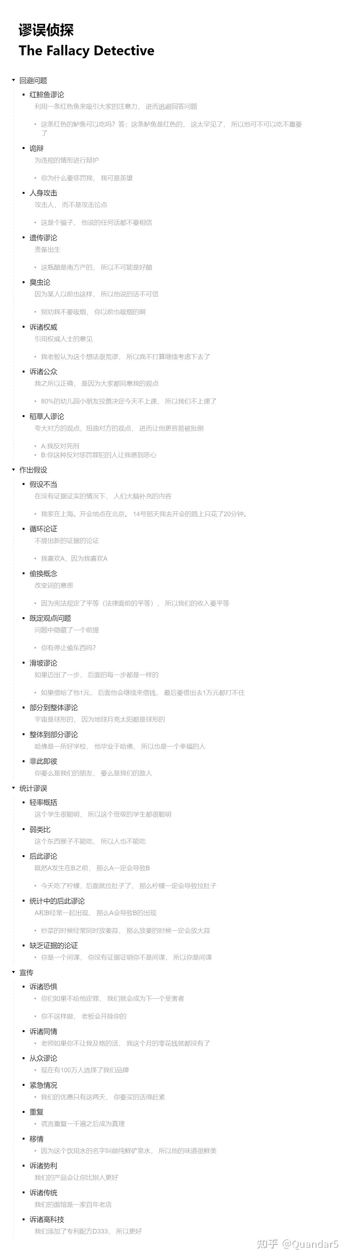 《The Fallacy Detective》(中文名:谬论侦探)-逻辑学读物 - 知乎