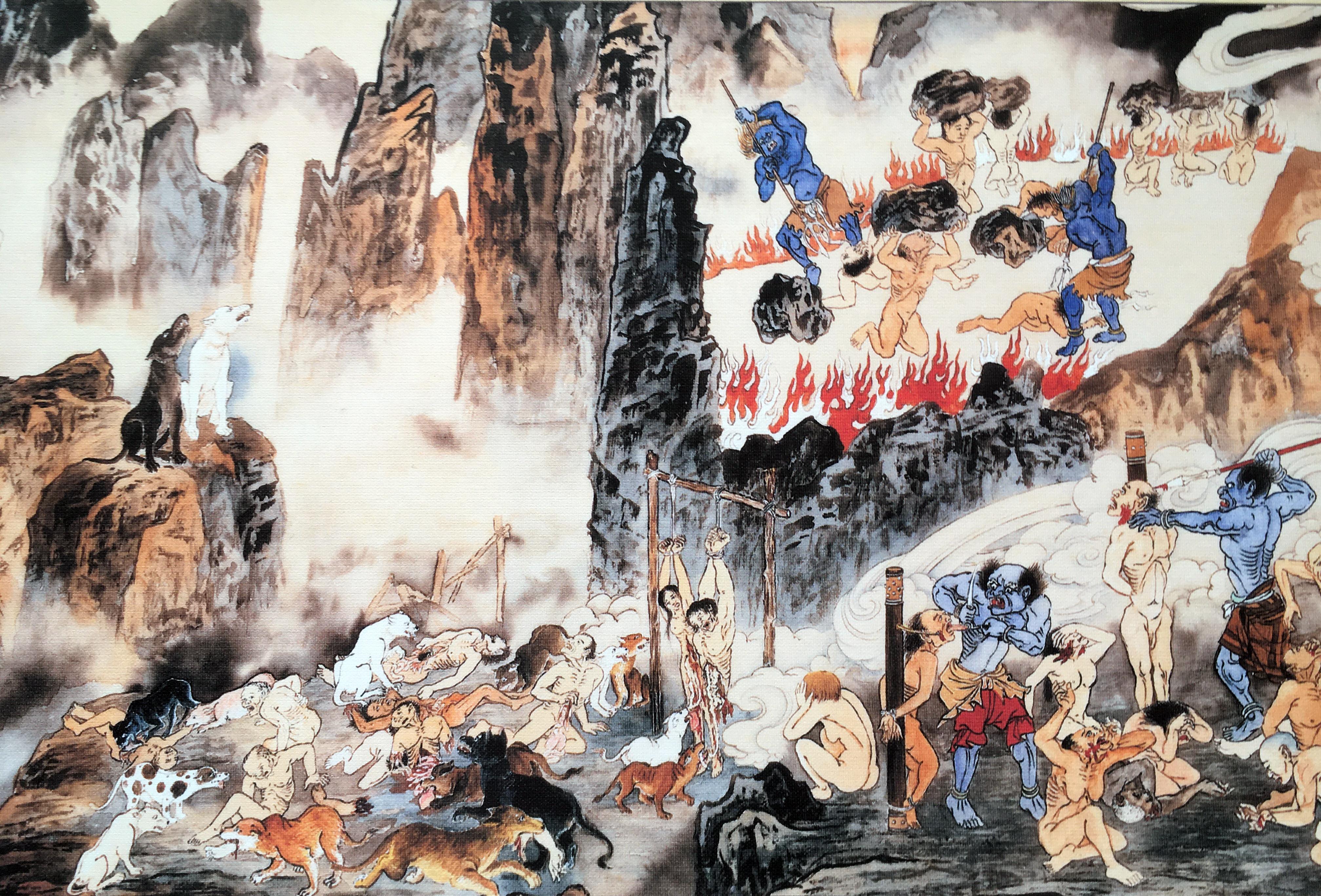 13米巨幅卷轴《因果图鉴-地狱变相图》江逸子绘(2)【超大高清约200幅】 - 知乎