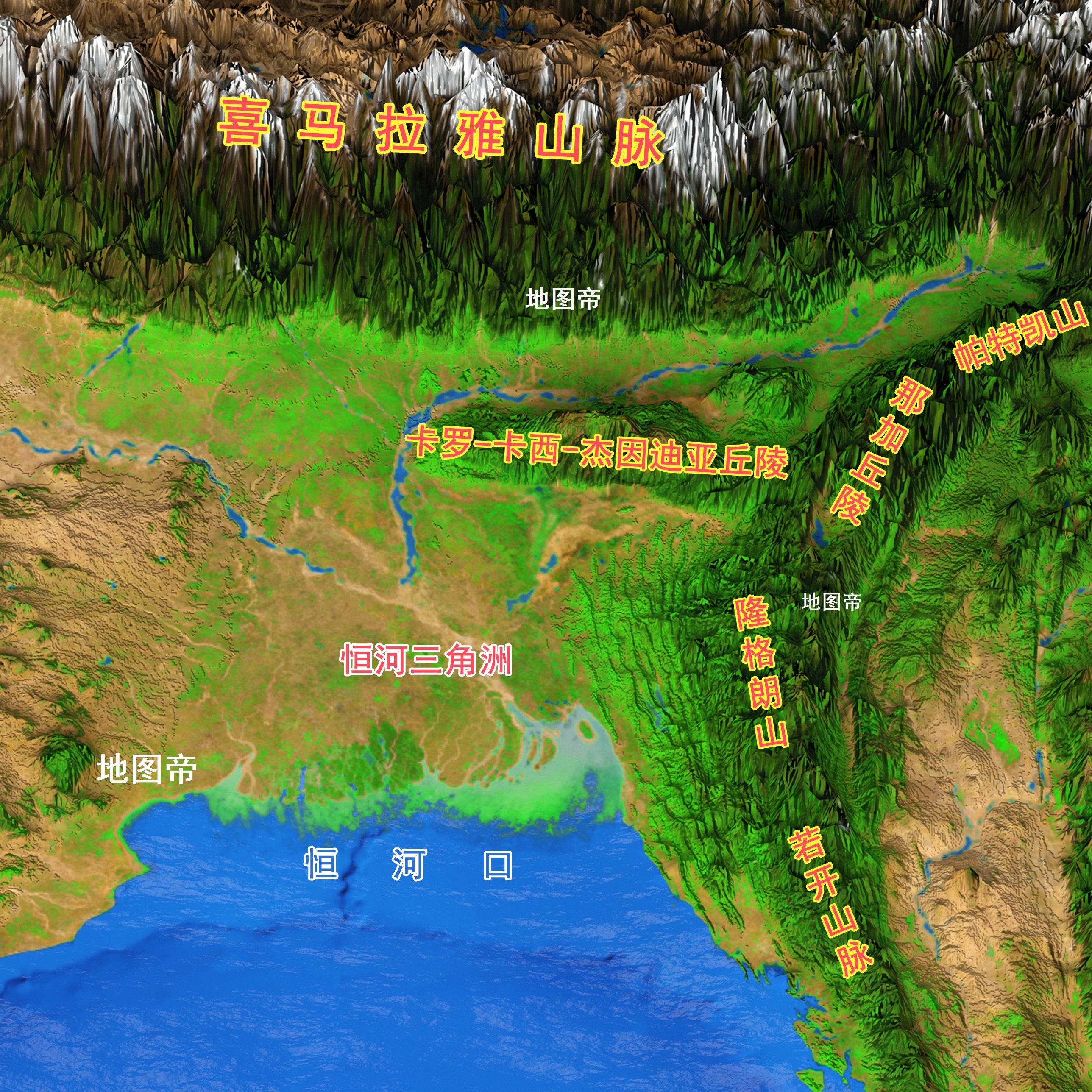 恒河三角洲地理位置图片