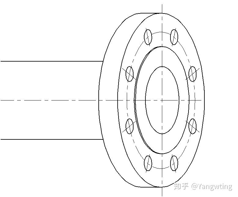 法兰8个孔怎么画图片
