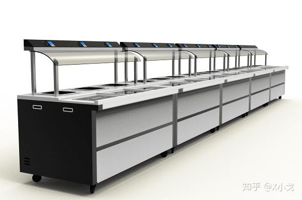 适用于就餐规模较小的食堂,通过对售餐台的智能化建设,rfid设备,称重