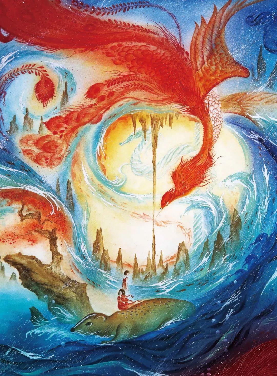 堪比美术馆展览这位插画师笔下的山海经世界太美了