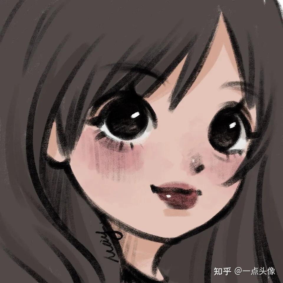 手绘女头|小众手绘女生头像 - 知乎