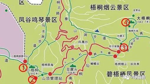 梧桐山景区地图图片