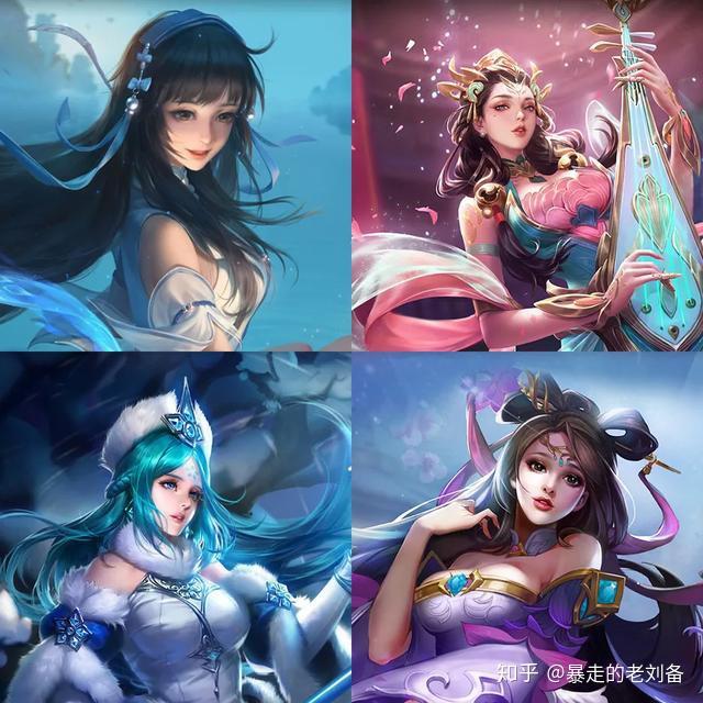 痴心妄想系列:五虎将皮肤即将上线,四大美女皮肤何时降临?