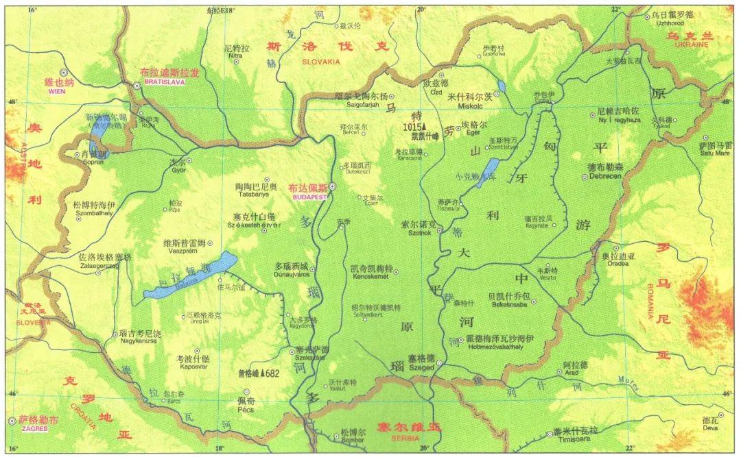 图文解读匈牙利地理和历史(匈牙利最全地图收藏)