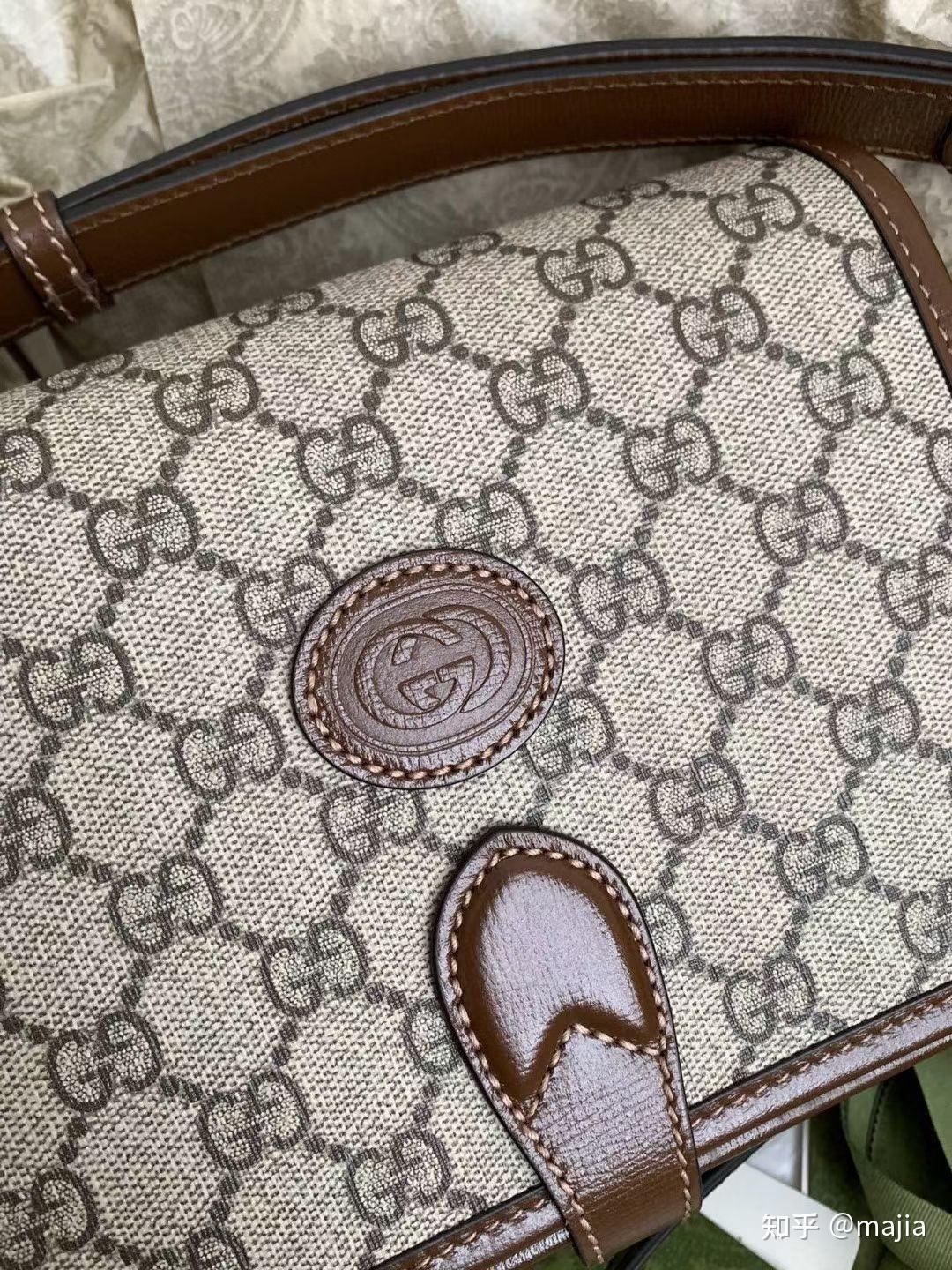 gucci老花料风琴邮差包
