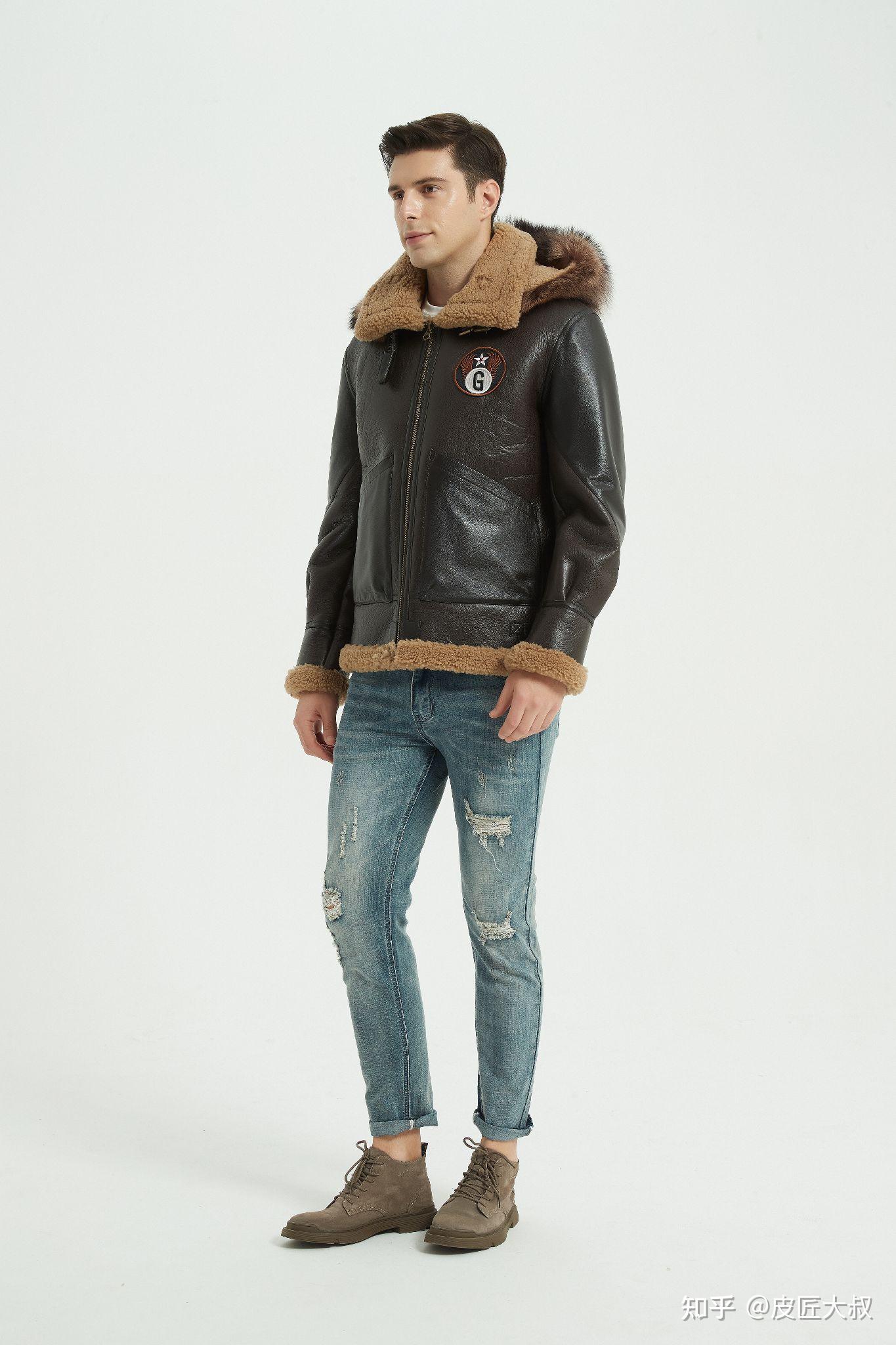 复古巴顿将军款皮毛一体