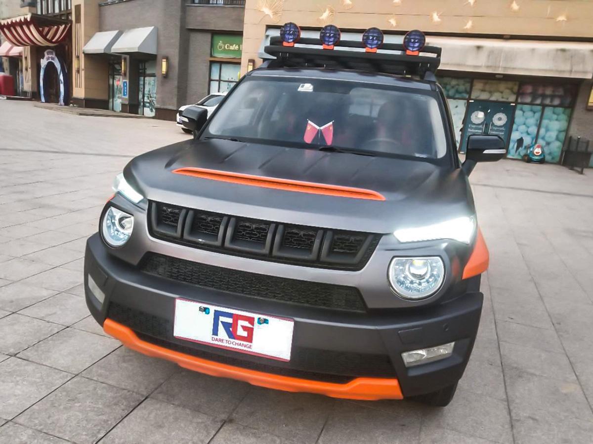 北汽bj20车身改色电光深邃灰rg瑞集改色膜韶关南雄