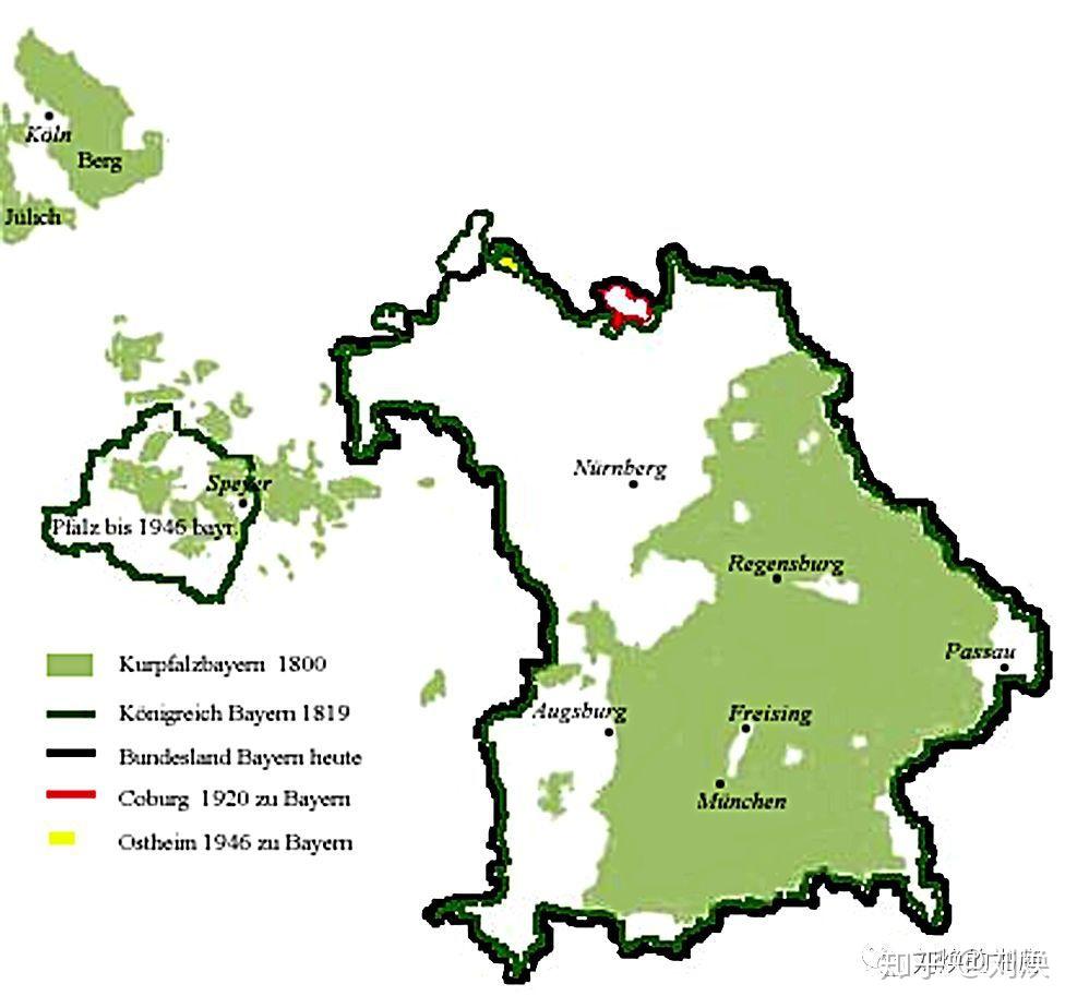 巴伐利亚王国地图图片
