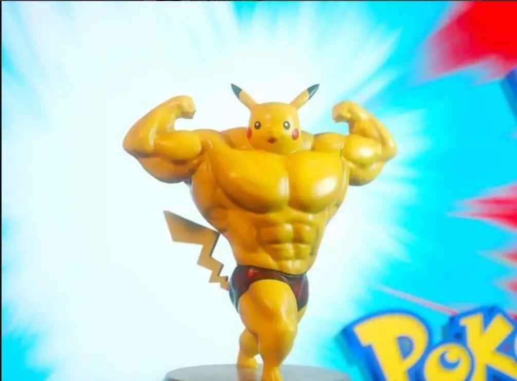 网友晒肌肉版皮卡丘这两坨胸大肌一出来我看看谁还敢养