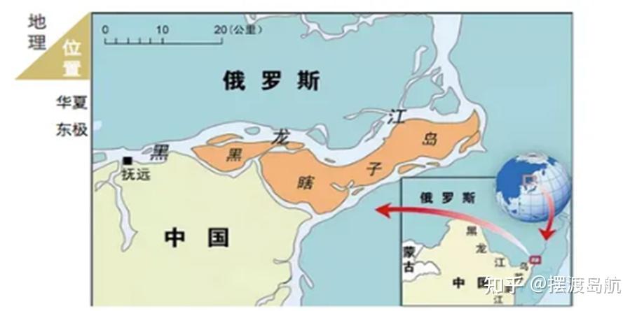 中国黑瞎子岛实际地图图片