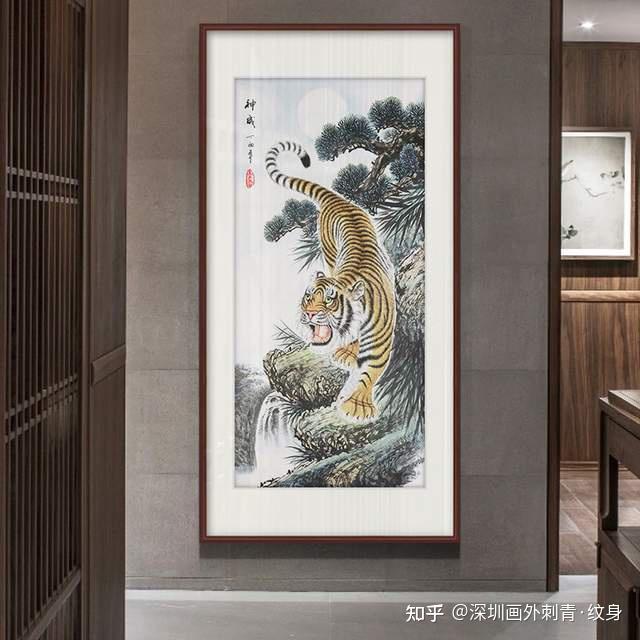 下山虎纹身纹上山虎,是取其步步登高,高升之意下山虎纹在身上,主要是