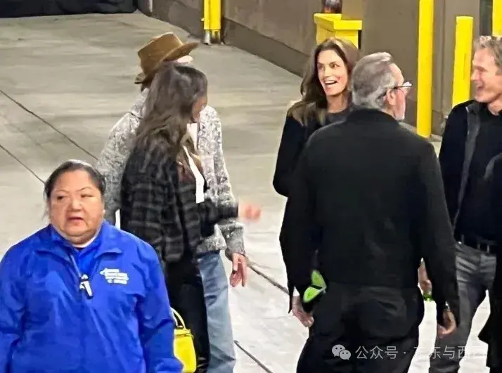 一起去看波诺的演唱会,遇见了辛迪·克劳馥夫妇和西恩·潘,皮特向朋友