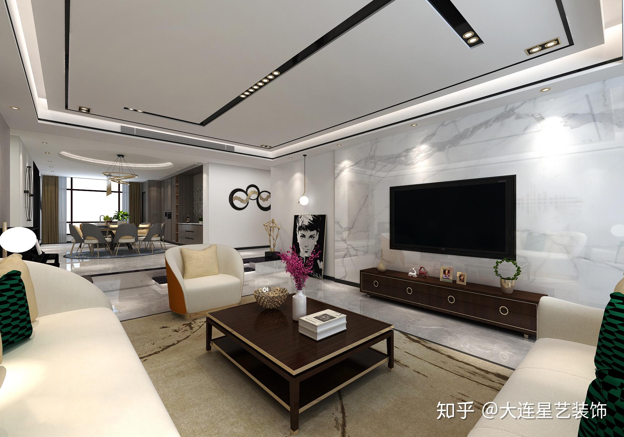 大连亿锋八号装修设计|颜值担当的现代轻奢风 - 知乎