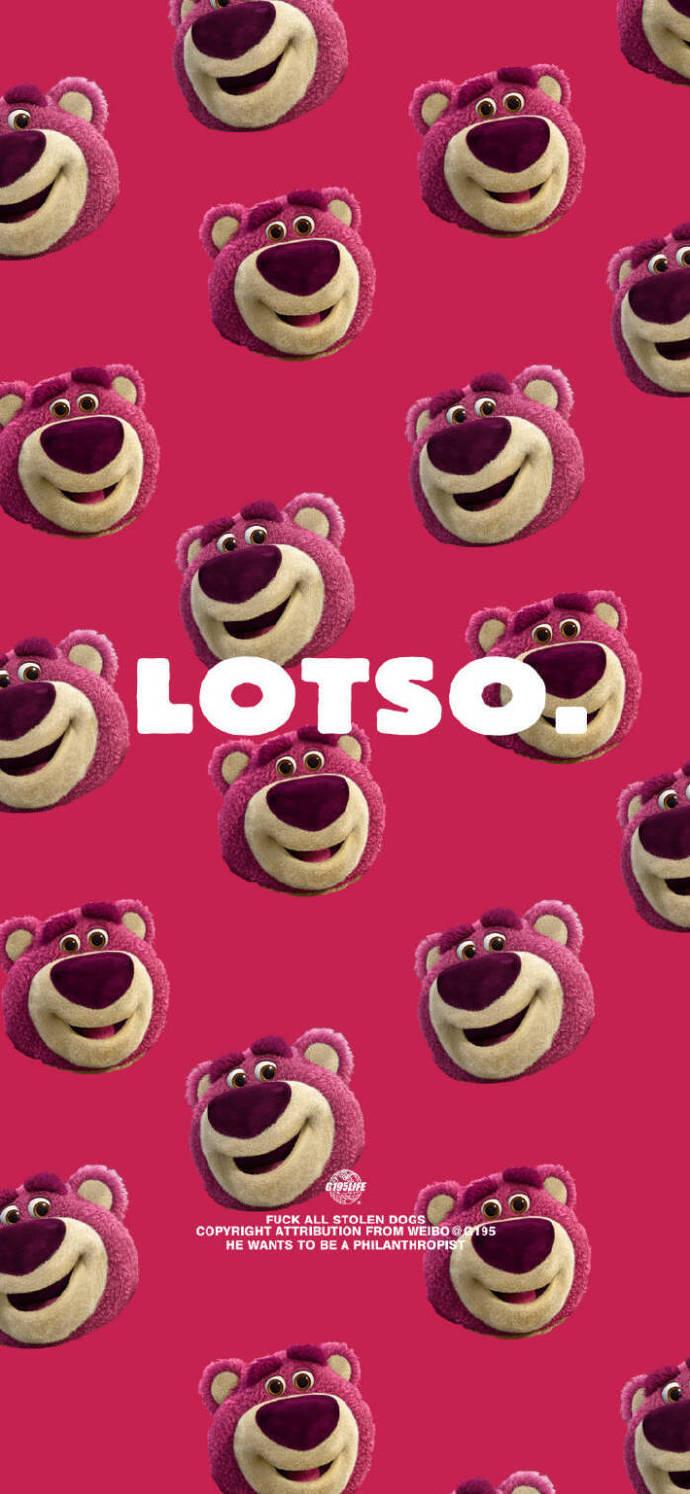 草莓熊手机壁纸可可爱爱没有脑袋