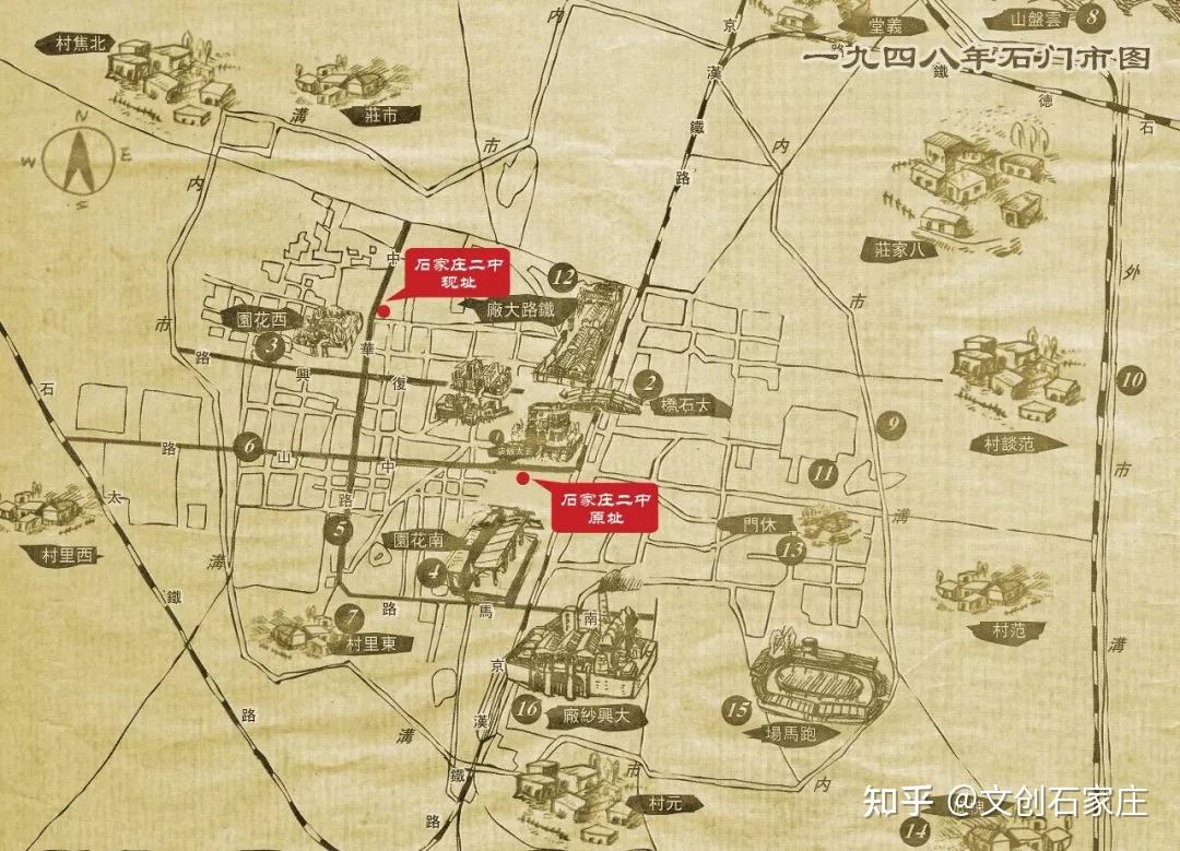 竹林墨客:石家庄老照片之1948年地图