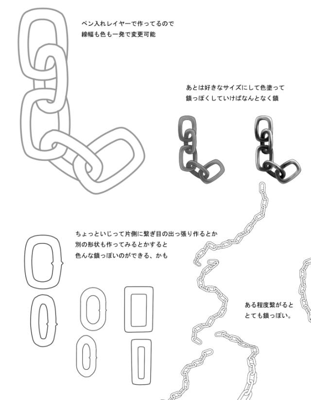 动漫铁链怎么画简易铁链的画法教程