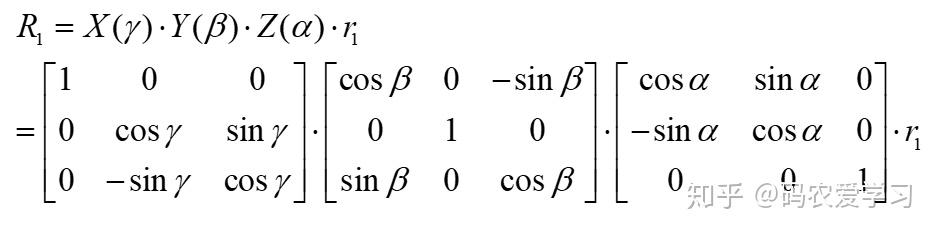 欧拉角旋转 - 知乎