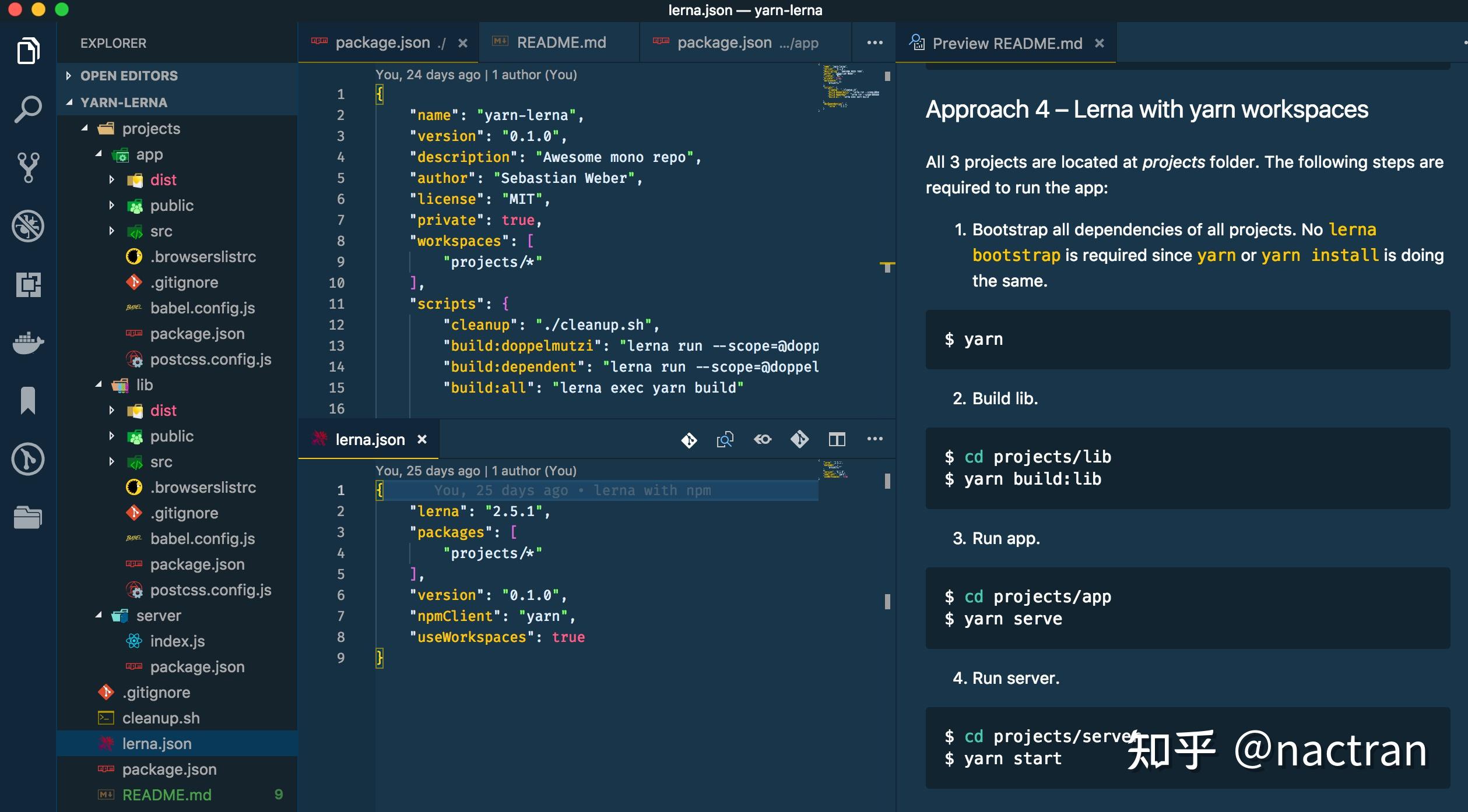 【译】配置 Monorepo 的几种 工具 lerna、npm、yarn 及其性能对比 知乎