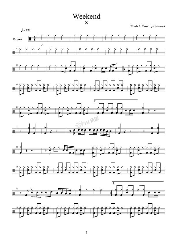 《Weekend》 X Japan & 架子鼓谱 知乎