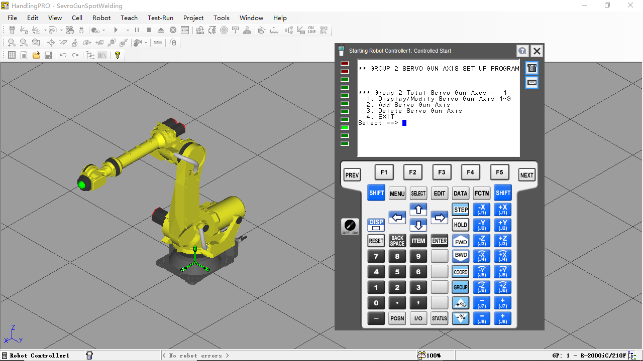 roboguide软件点焊虚拟仿真:点焊机器人伺服焊枪参数配置