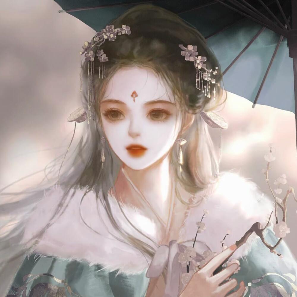 古风小众女头像淡眉如秋水玉肌伴轻风