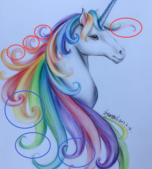 成人美术 | 彩铅画入门教程,如何给独角兽设计一款好发型 - 知乎