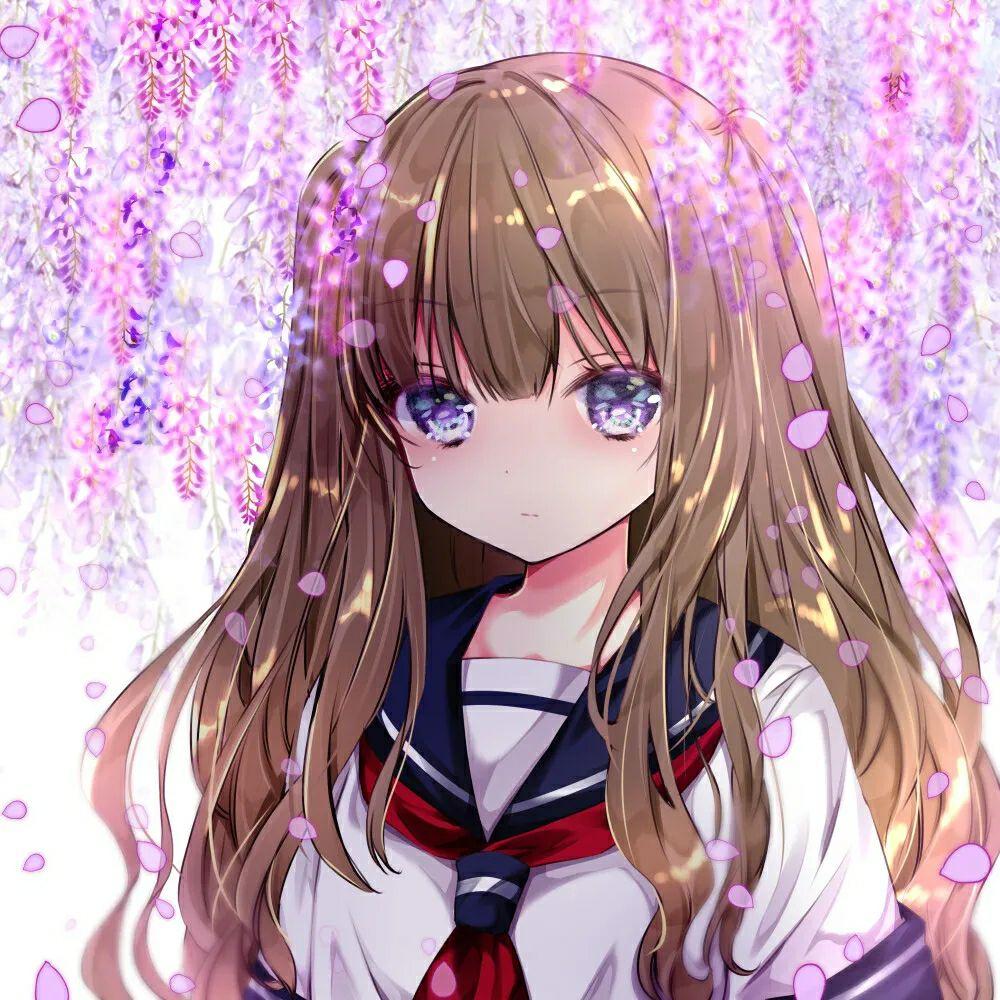 动漫女生头像陪你看日落的人比日落本身更温柔