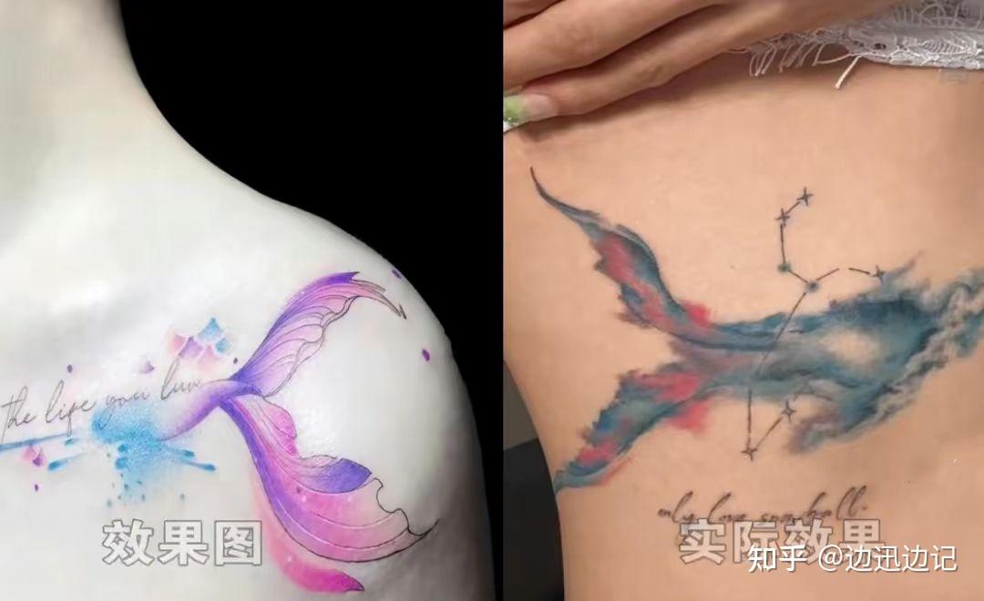 纹身特别符合自己肚皮气质,感觉自己纹上"鱼尾"后犹如何仙姑过东海