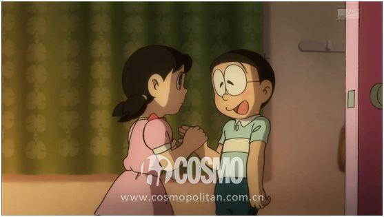 于是凝望着,凝望着,我看出了门道,这不就是大雄和静香吗.